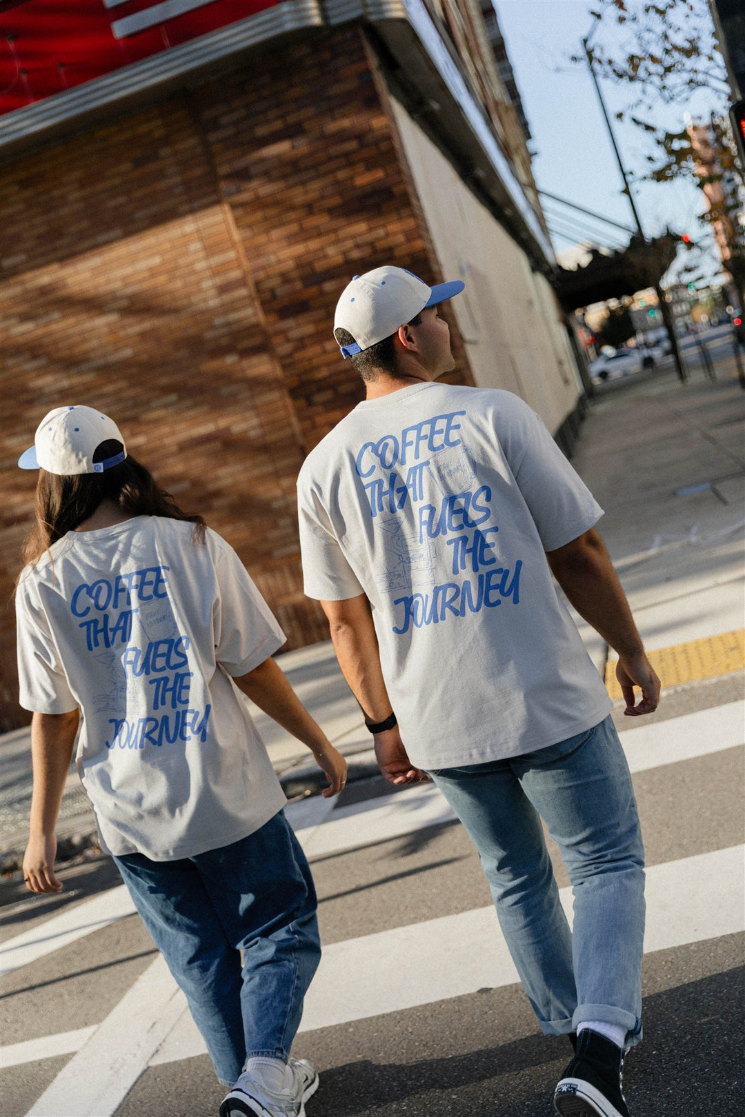 Boxy Heavyweight 'Coffee That Fuels the Journey' Tee